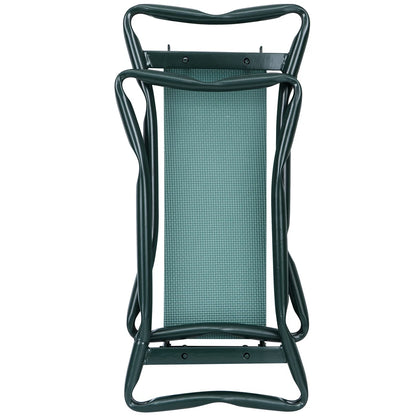 Foldable Garden Kneeler Bench with Cushion Seat Pad and Tool Pouch
