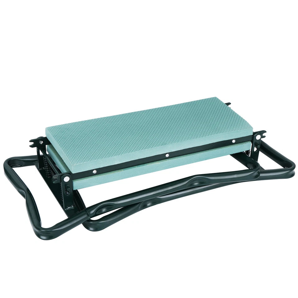 Foldable Garden Kneeler Bench with Cushion Seat Pad and Tool Pouch