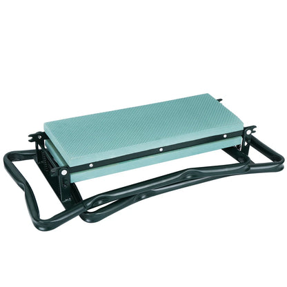 Foldable Garden Kneeler Bench with Cushion Seat Pad and Tool Pouch